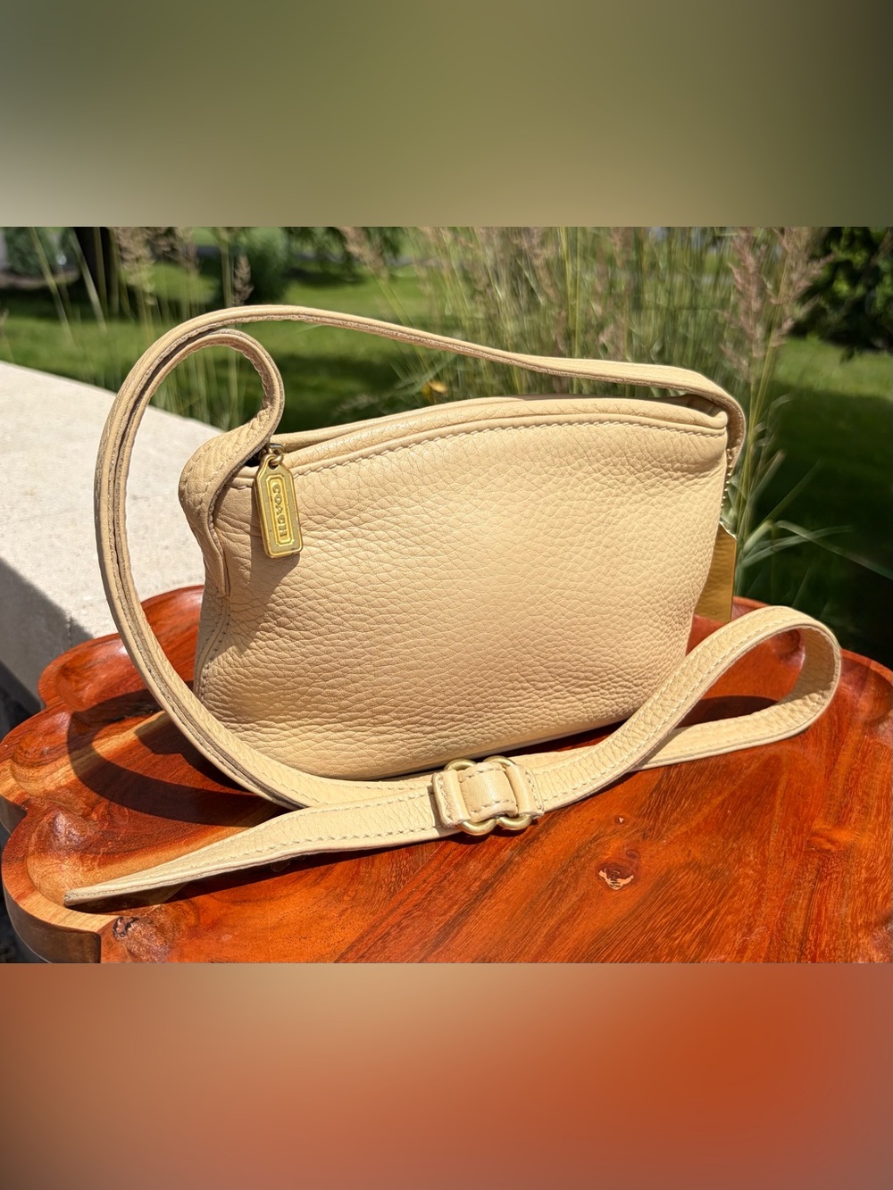 Vintage COACH Sonoma Small Zip Cream Leather Crossbody Bag 4918 EUC - Picture 3 of 17